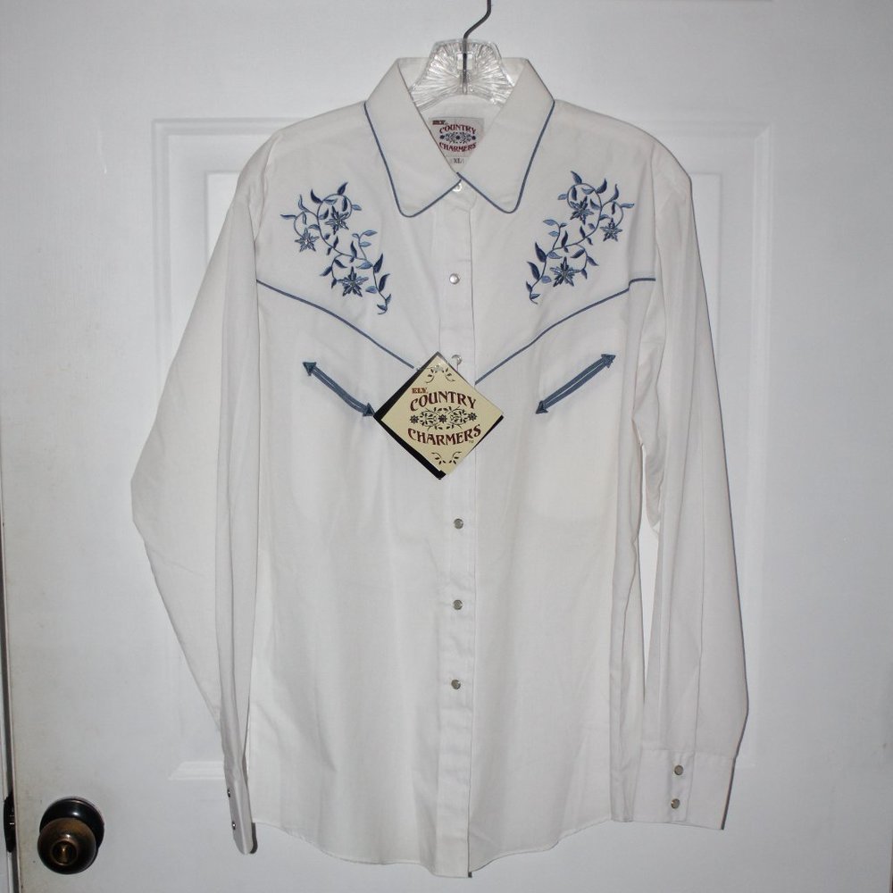 ELY COUNTRY CHARMERS Womens Western Shirt  XL  NWT